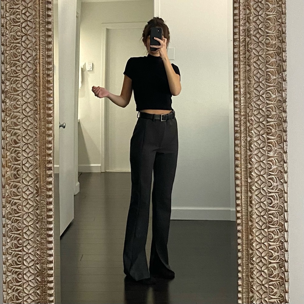 Zara The Melrose Full Length Split Hem Legging Pant - Picture 5 of 14